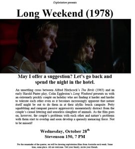 Long Weekend Film Screening Flyer