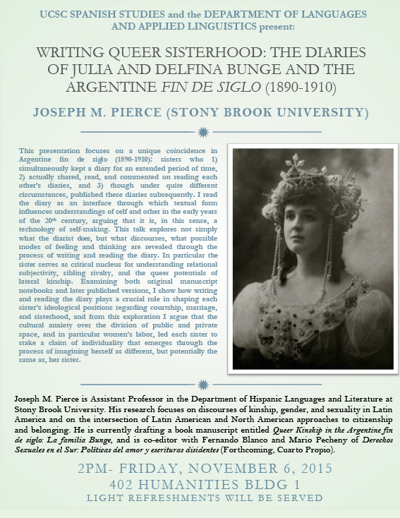 Joseph M. Pierce colloquium flyer