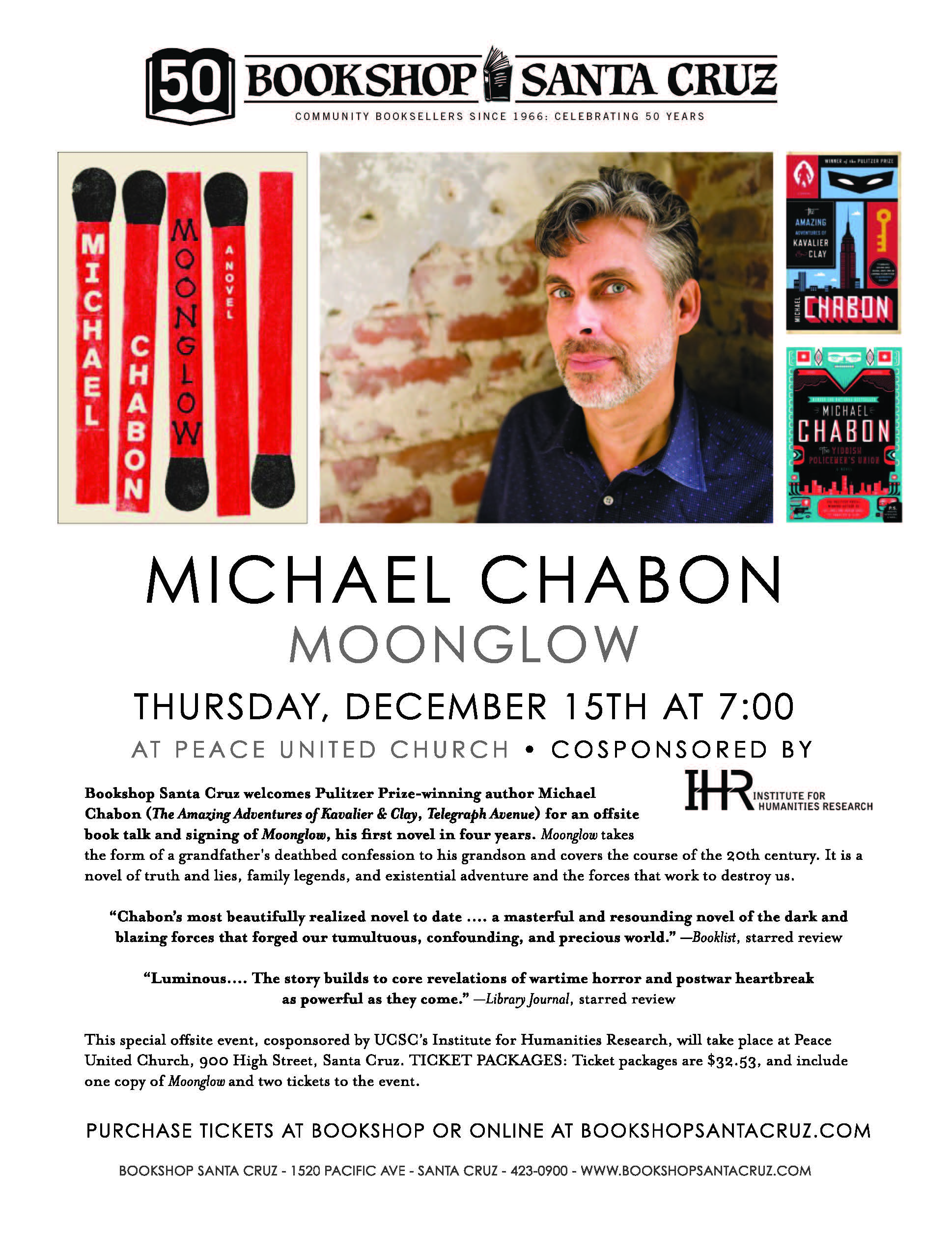 michael chabon event flyer