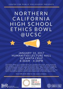 High School Ethics Bowl flyer 2017