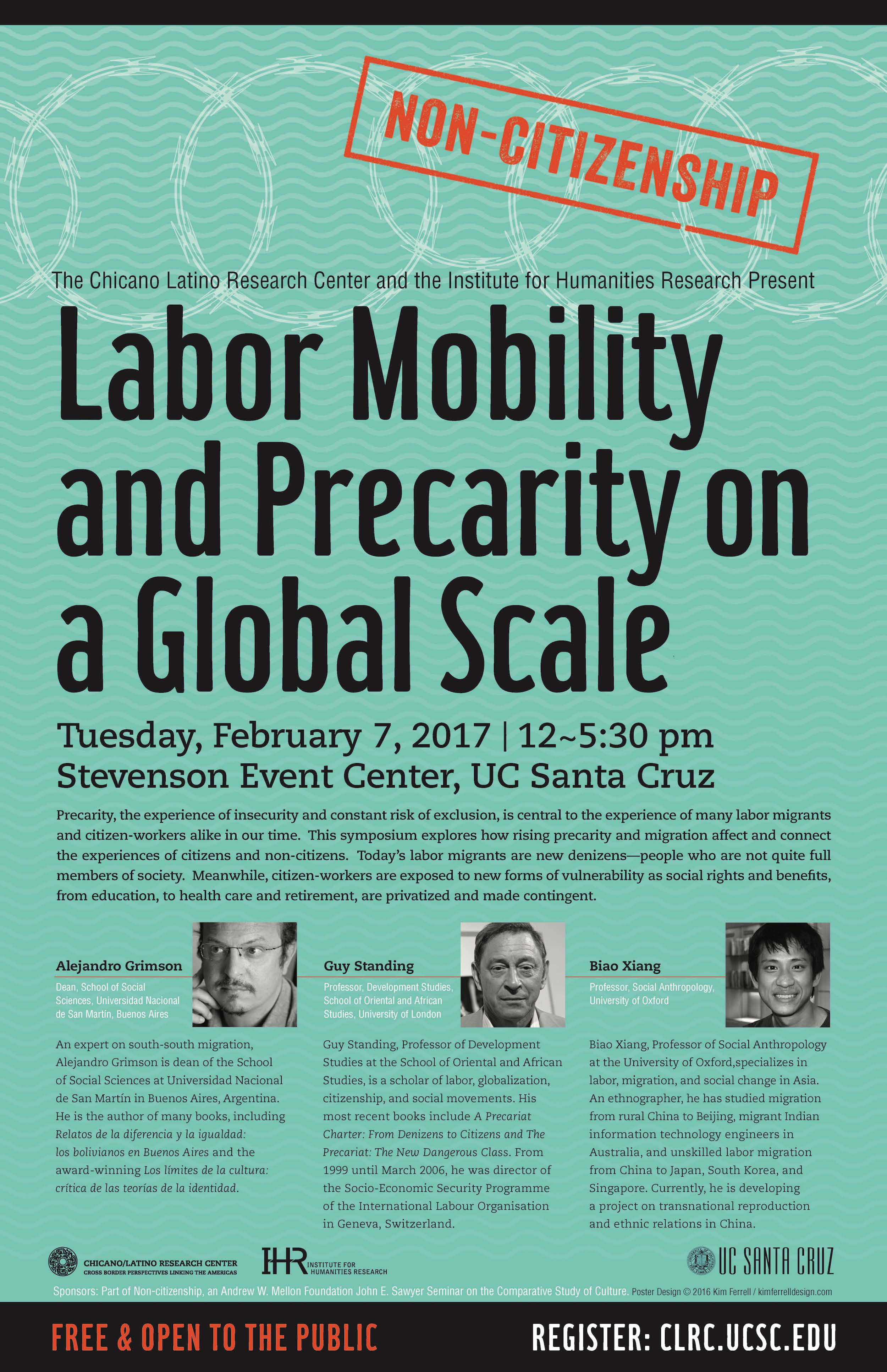 Labor Mobility Precarity event poster