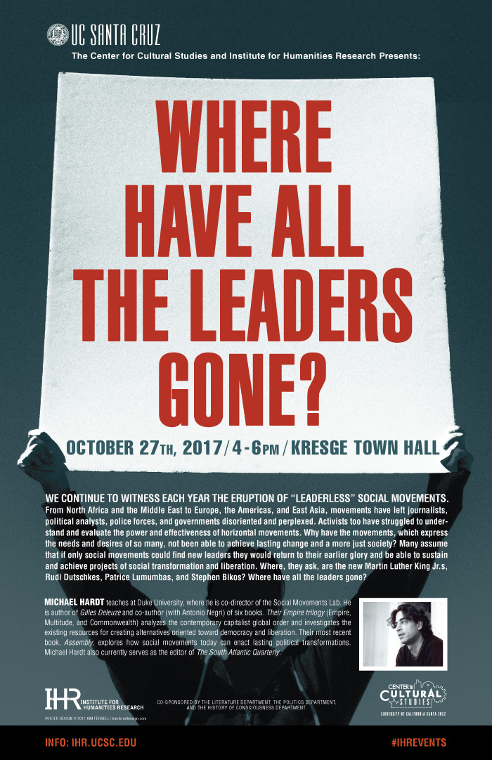 Where have all the leaders gone - October 17 4pm Kresge Town Hall