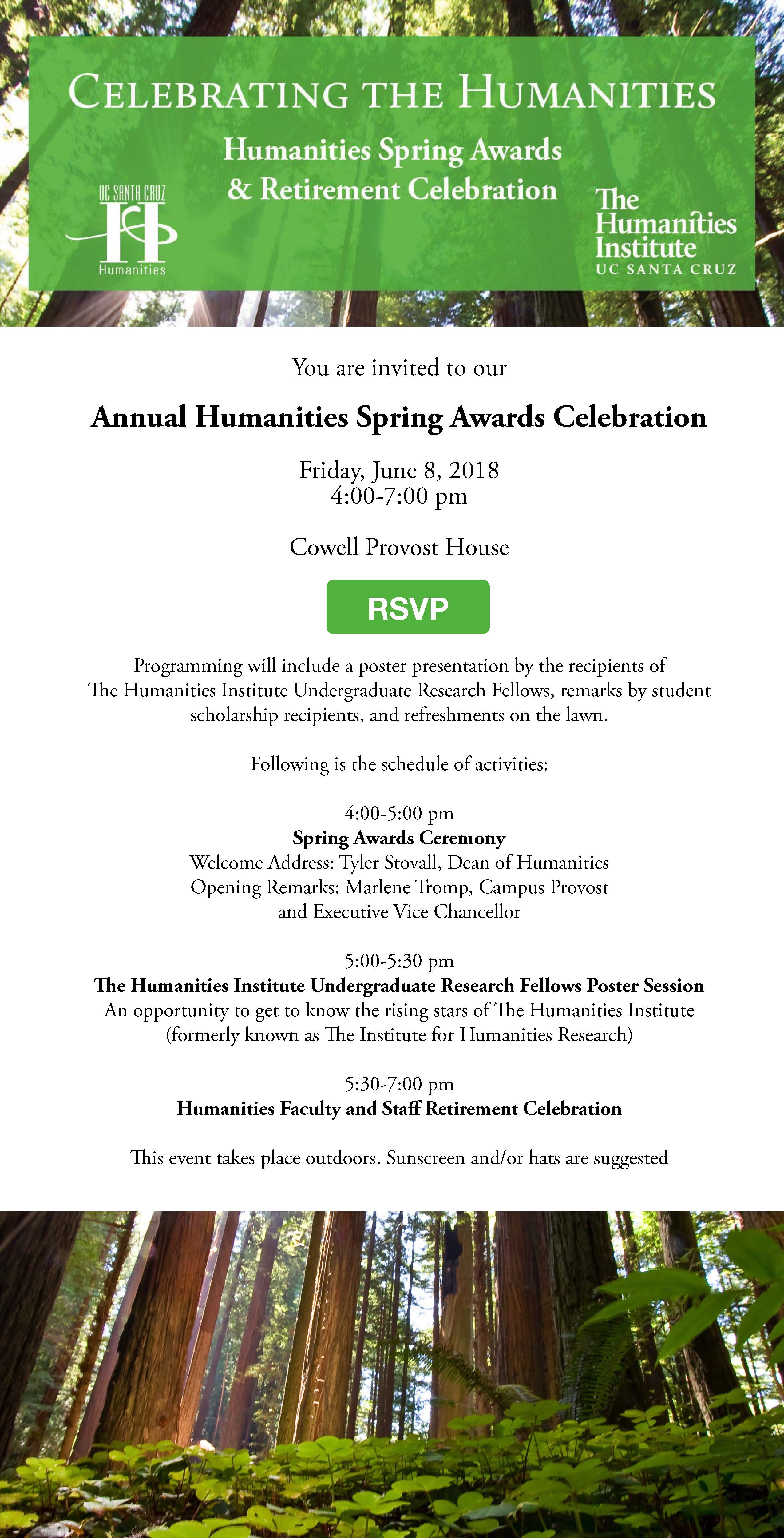 Celebrating the Humanities: Spring Awards and Retirement Celebration