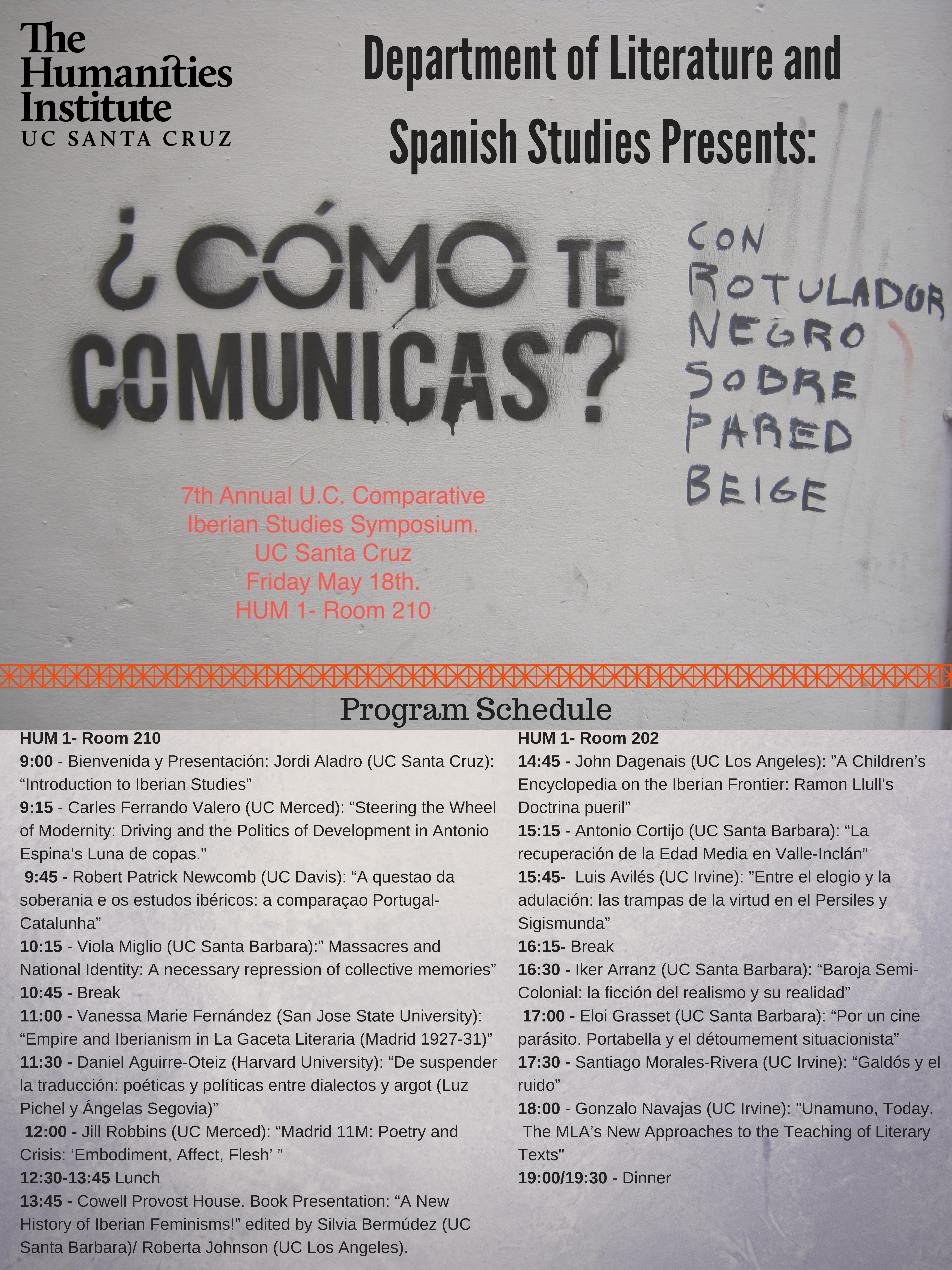A flyer for the event, and a schedule, is shown.
