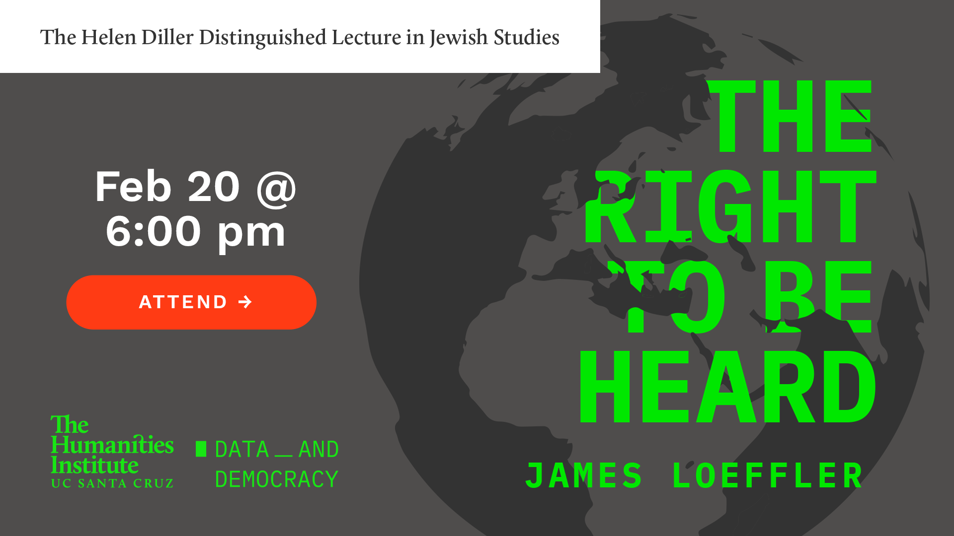 James Loeffler, The Right to be Heard, 2019 Diller Lecture, Center for Jewish Studies