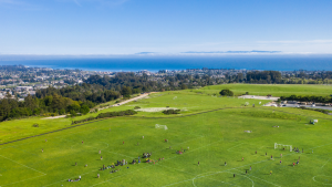 view of campus and santa cruz