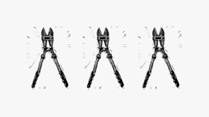 artistic prints showing 3 bolt cutters