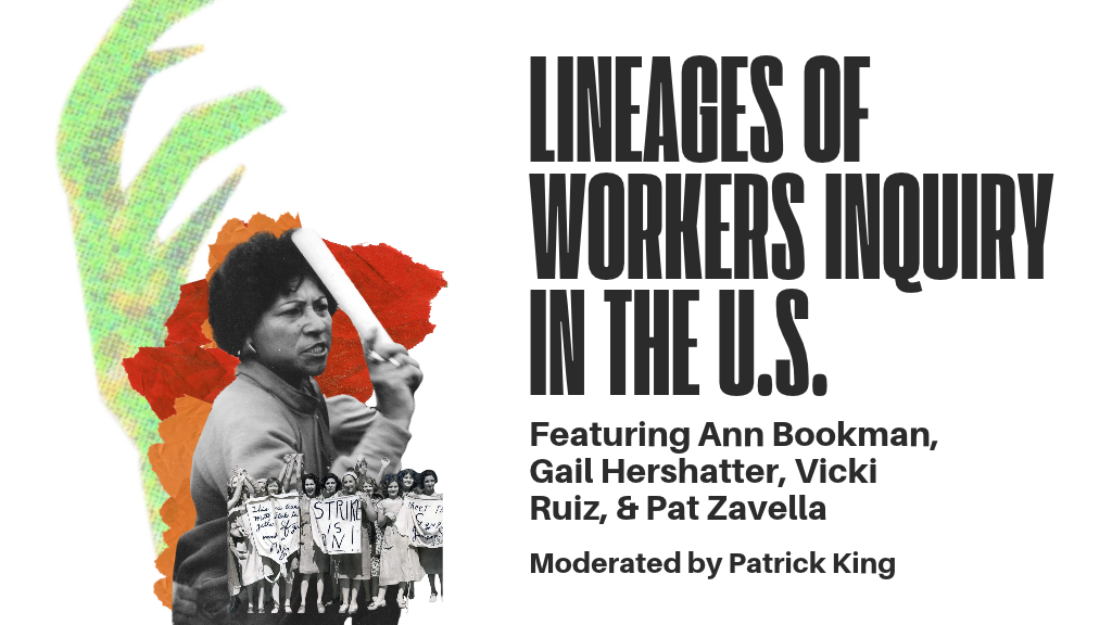 Striking laborers holding signs