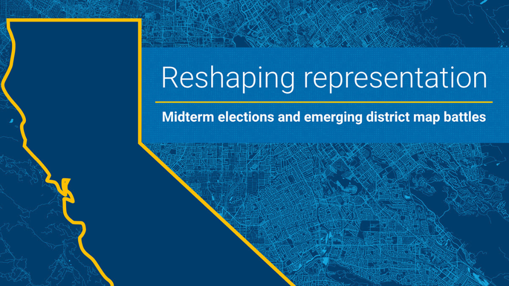 reshaping representation title with image of california banner